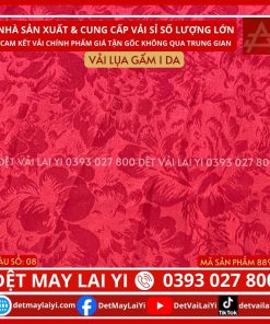 Kho Vải Lụa Gấm 1 Da Màu Đỏ Đô May Áo Dài Lai Yi Bình Tân TP HCM