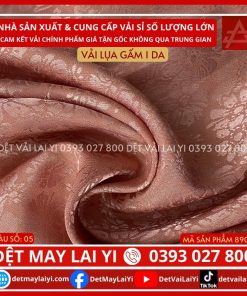 Kho Vải Lụa Gấm 1 Da Màu Hồng Ruốt Đậm May Áo Dài Bình Tân