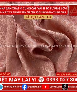 Kho Vải Lụa Gấm 1 Da Màu Hồng Ruốt Đậm May Áo Dài Lai Yi Bình Tân