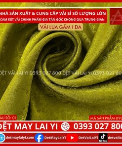 Kho Vải Lụa Gấm 1 Da Màu Xanh Rêu May Áo Dài TP HCM