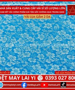 Kho Vải Lụa Gấm 2 Da Màu Xanh Biển