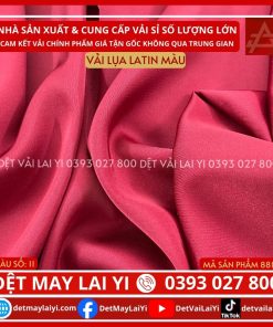 Kho Vải Lụa Latin Màu Đỏ Đô Lai Yi