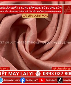 Kho Vải Lụa Latin Màu Hồng Ruốt Lai Yi