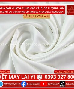 Kho Vải Lụa Latin Màu Trắng May Đồ Bộ Pijama Mặc Nhà Quận Bình Tân