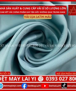 Kho Vải Lụa Latin Màu Xanh Da Trời Lai Yi TP HCM