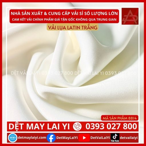 Kho Vải Lụa Latin Trắng In Chuyển Nhiệt Bình Tân