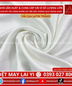 Kho Vải Lụa Latin Trắng Lai Yi