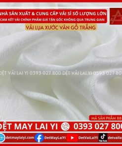 Tổng Kho Sỉ Vải Lụa Xước Vân Gỗ Trắng May Đồ Bộ Pijama Mặc Nhà