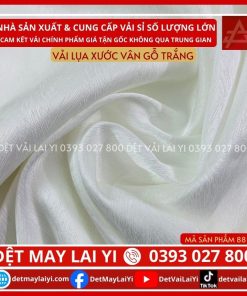 Tổng Kho Sỉ Vải Lụa Xước Vân Gỗ Trắng May Pijama mặc nhà