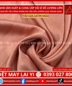 Tổng Kho Vải Lụa Latin Màu Hồng Ruốt Lai Yi