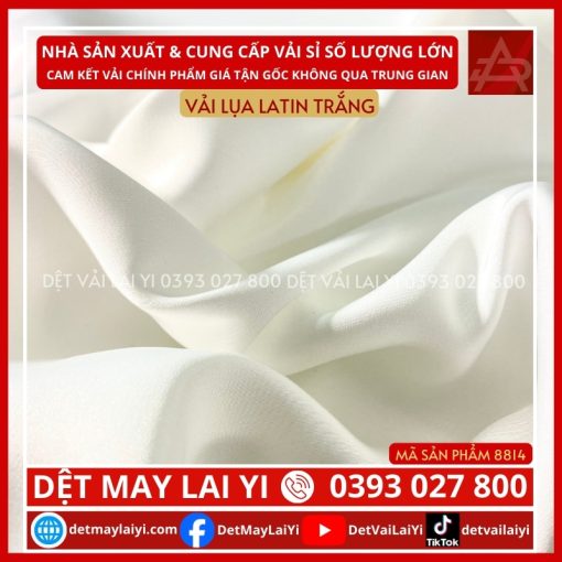 Tổng Kho Vải Lụa Latin Trắng In Chuyển Nhiệt Bình Tân