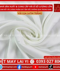 Tổng Kho Vải Lụa Latin Trắng Lai Yi