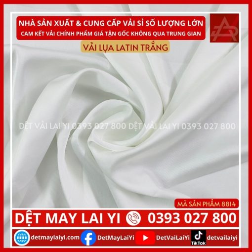 Tổng Kho Vải Lụa Latin Trắng Lai Yi Bình Tân