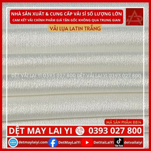 Tổng Kho Vải Lụa Latin Trắng Lai Yi Bình Tân