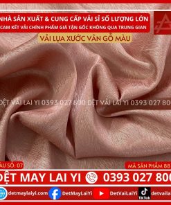 Tổng Kho Vải Lụa Xước Vân Gỗ Màu Hồng Ruốt May Đồ Bộ Pijama Lai Yi Bình Tân TP HCM