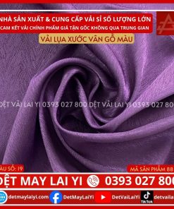 Tổng Kho Vải Lụa Xước Vân Gỗ Màu Tím May Đồ Bộ Pijama Lai Yi Bình Tân TP HCM