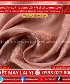 Vải Lụa Gấm 1 Da Màu Hồng Ruốt Đậm May Áo Dài Bình Tân