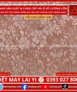 Vải Lụa Gấm 1 Da Màu Hồng Ruốt Đậm May Áo Dài Lai Yi Bình Tân TP HCM