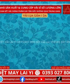 Vải Lụa Gấm 1 Da Màu Xanh Biển May Áo Dài Lai Yi Quận Bình Tân