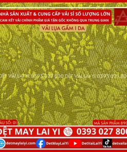 Vải Lụa Gấm 1 Da Màu Xanh Rêu May Áo Dài Lai Yi Bình Tân TP HCM