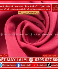 Vải Lụa Latin Màu Đỏ Đô Lai Yi