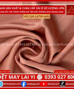 Vải Lụa Latin Màu Hồng Ruốt Lai Yi