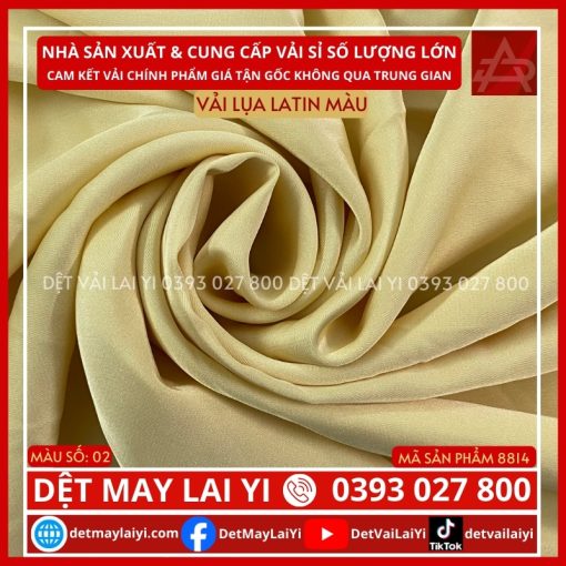 Vải Lụa Latin Màu Lai Yi