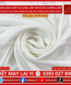 Vải Lụa Latin Màu Trắng May Đồ Bộ Pijama Mặc Nhà TP HCM