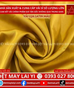 Vải Lụa Latin Màu Vàng Đồng May Đồ Bộ Pijama Mặc Nhà tại Bình Tân TP HCM