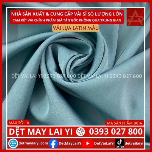 Vải Lụa Latin Màu Xanh Da Trời