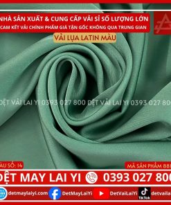 Vải Lụa Latin Màu Xanh Ngọc Lai Yi