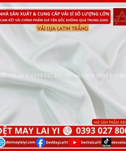 Kho Vải Lụa Latin Trắng Dệt Vải Lai Yi Bình Tân