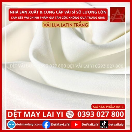 Vải Lụa Latin Trắng In Chuyển Nhiệt