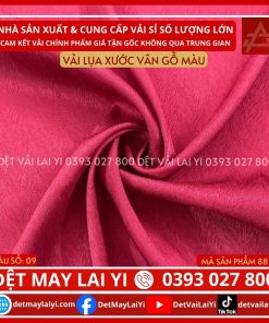 Vải Lụa Xước Vân Gỗ Màu Đỏ Đô May Đồ Bộ Pijama Mặc Nhà Tại Bình Tân