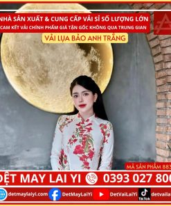 Kho vải lụa bảo anh trắng Lai Yi dùng cho in chuyển nhiệt may áo dài Việt Nam