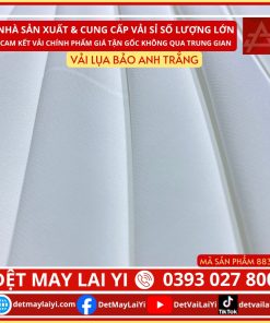 Kho vải lụa bảo anh trắng Lai Yi may đồng phục áo dài học sinh