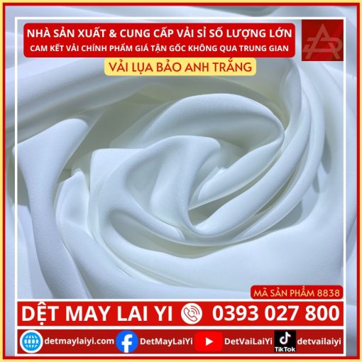 Vải lụa bảo anh trắng Lai Yi