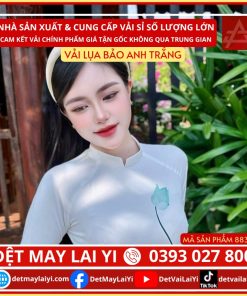 Vải lụa bảo anh trắng Lai Yi may áo dài