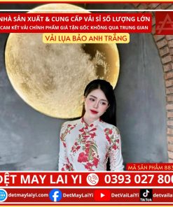 Vải lụa bảo anh trắng Lai Yi dùng cho in chuyển nhiệt may áo dài