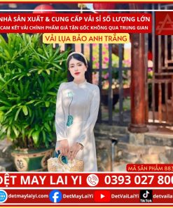 Xưởng vải lụa bảo anh trắng Lai Yi may áo dài