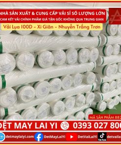 Lai Yi Chuyên Cung Cấp Vải Lụa 100D - Xi Giãn - Nhuyễn Trắng Trơn