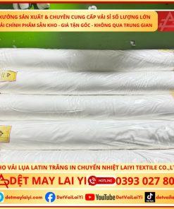 Vải Latin Trắng In chuyên dụng cho in chuyển nhiệt, đảm bảo hình in sắc nét
