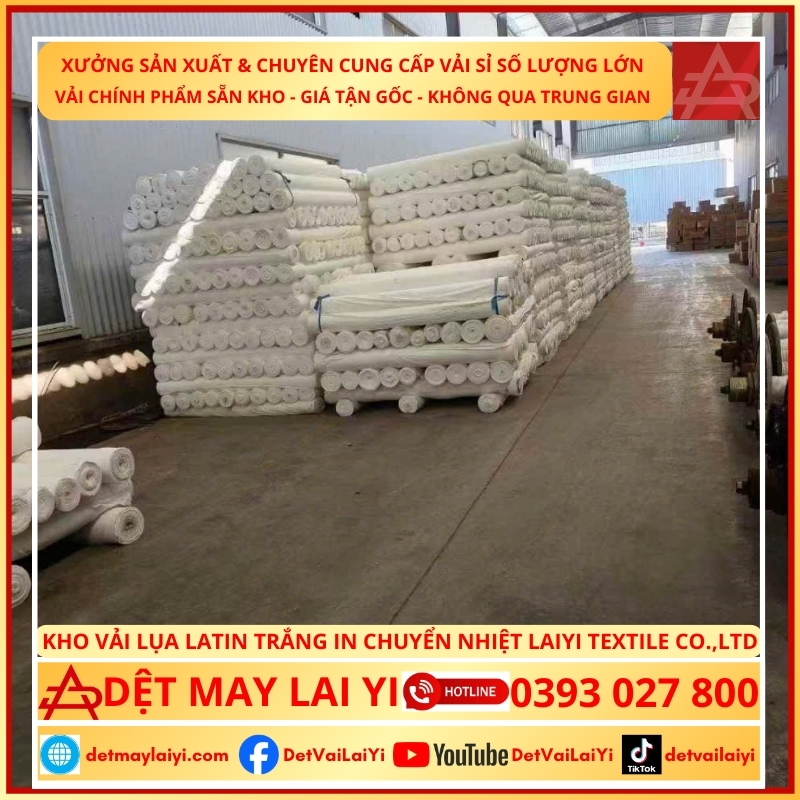 Tổng kho vải Latin trắng cao cấp may đồ bộ Pyjama – Nguồn hàng sỉ uy tín tại Lai Yi Textile Co., Ltd