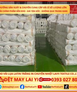 Vải Latin trắng cao cấp may đồ bộ Pyjama mềm mịn, độ rủ tốt từ Lai Yi Textile Co., Ltd.