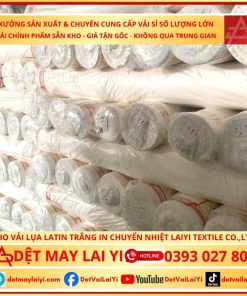 Vải Latin trắng cao cấp may đồ ngủ và váy cưới – Chất liệu bóng mượt sang trọng từ Laiyi Textile Co., Ltd