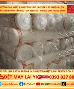 Vải Latin trắng mềm mịn không nhăn thương hiệu Laiyi Textile – Chất liệu cao cấp cho thời trang