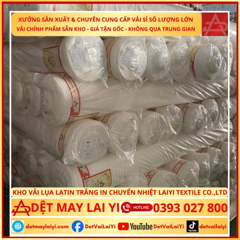 Vải Latin Trắng Mềm Mịn Không Nhăn – Đẳng cấp từ Laiyi Textile Co., Ltd Vải Latin trắng mềm mịn không nhăn thương hiệu Laiyi Textile – Chất liệu cao cấp cho thời trang