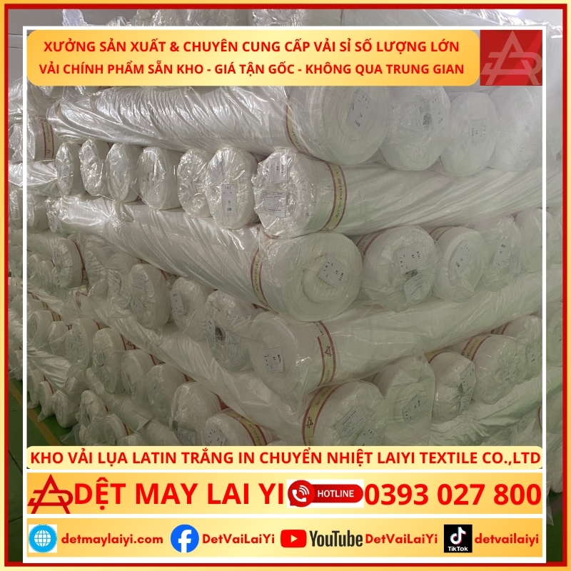 Xưởng dệt vải Latin trắng cao cấp – Laiyi Textile Co., Ltd Xưởng dệt vải Latin trắng cao cấp quy mô hiện đại tại Laiyi Textile Co., Ltd