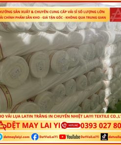 Xưởng sản xuất vải Latin trắng cao cấp may đồ bộ Pyjama trực tiếp tại Lai Yi Textile Co., Ltd